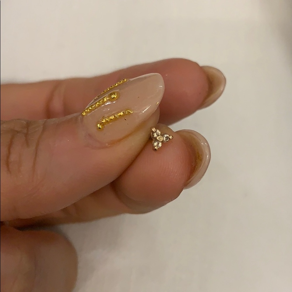 18g BVLA rose gold tri-prong cluster with CZs